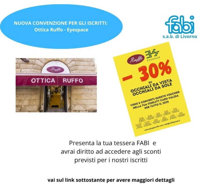 Nuova Convenzione Ottica Ruffo
